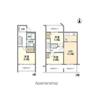 メゾネットミユキ【1階】の間取り