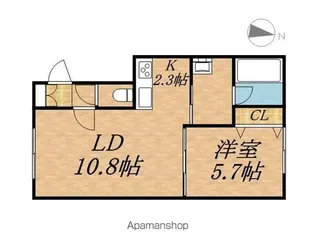 ベルエット大通【3階】の間取り
