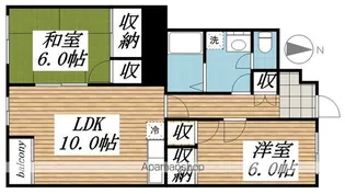 サンライズ97【3階】の間取り