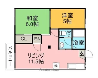 アベニューフラワーAB【2階】の間取り