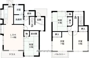 福岡県福岡市西区下山門2丁目【一戸建】の間取り