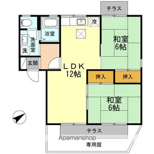 セジュールプロプル B棟【1階】の間取り