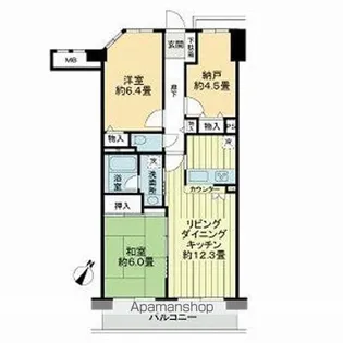 モアコート和光【2階】の間取り