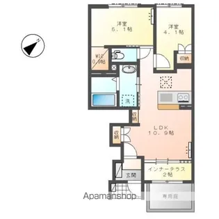 サングレイス【1階】の間取り