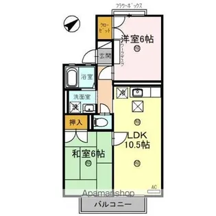 アイビハイツ D棟【1階】の間取り