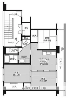 ビレッジハウス松山上野3号棟【305号室】の間取り