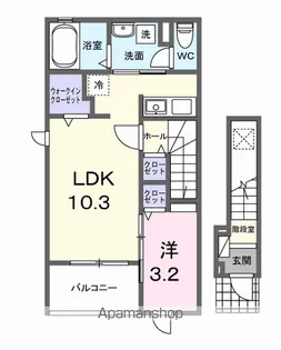 Cowbell Court【2階】の間取り