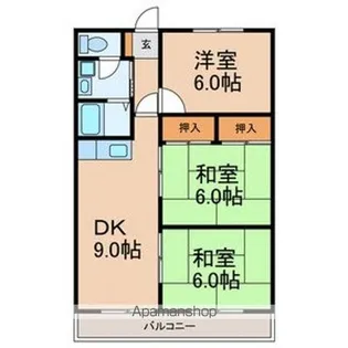 ロイヤル南柏【102号室号室】の間取り