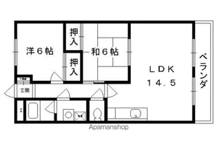 パレトール【105号室】の間取り