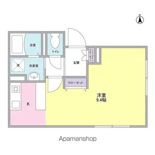 東京都新宿区高田馬場3丁目【マンション】の間取り