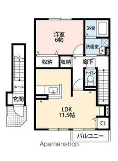 コート・グレイス【201号室号室】の間取り