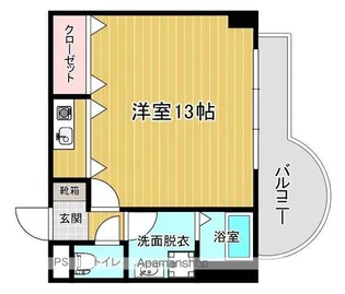 モアフィールド天神南【3階】の間取り