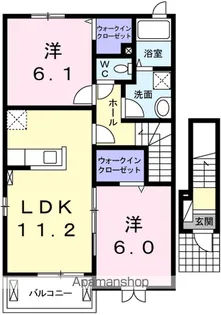 ジェルメメゾン MN【2階】の間取り