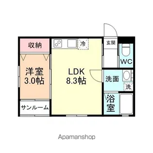 ALBA GRANDE【B203号室】の間取り