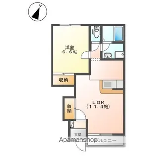 岐阜県各務原市川島小網町【アパート】の間取り