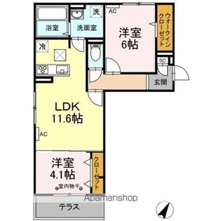 ディールームコトブキ【1階】の間取り