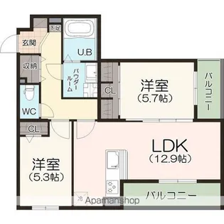 ヴェルデフォレスタ木曽川【3階】の間取り