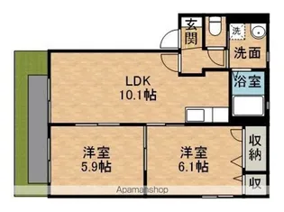 フィオーレⅠ【1階】の間取り