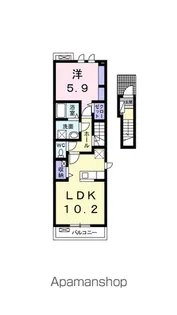 シャンブレット【2階】の間取り