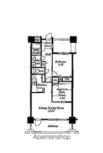 芝公園アパートメント【404号室】の間取り