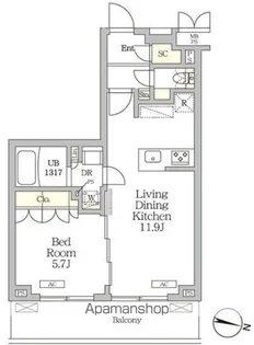 ミレーネ滝野川【2階】の間取り