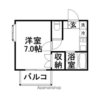 サンエイム大橋【701号室】の間取り
