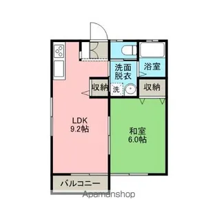 ニュー山いちB【3号室】の間取り