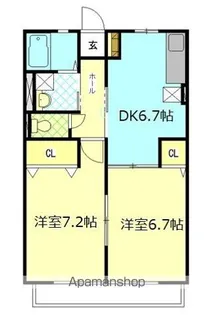シュプールK【2階】の間取り