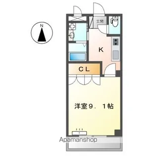 グランディールU【203号室】の間取り