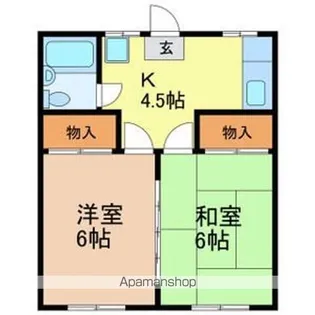 荻須マンション【2階】の間取り