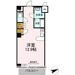 フェリオ甲府上石田【5階】の間取り