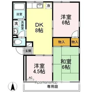 ファミール三好 B棟【1階】の間取り