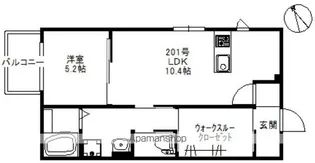 Chaton姪浜【2階】の間取り