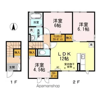 ヴィオーラ旭町 A【2階】の間取り