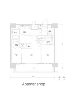 エンクレスト博多PARKSIDE【13階】の間取り