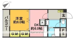 東京都世田谷区松原5丁目【マンション】の間取り