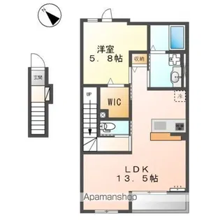 アクシア武蔵野【2階】の間取り