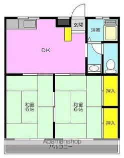 マンション速川【3階】の間取り