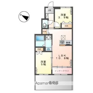 ブルークラウドB【1階】の間取り