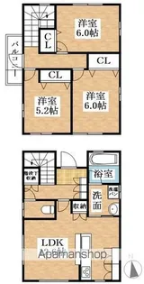 愛知県江南市古知野町杉山【一戸建】の間取り