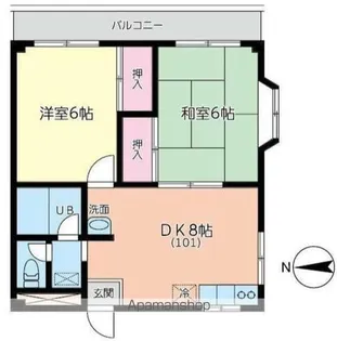 平野マンション【1階】の間取り