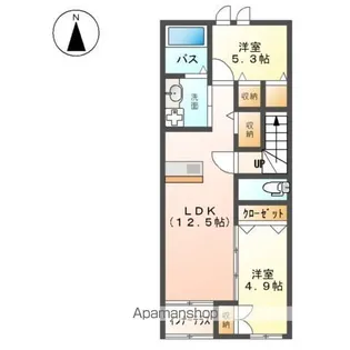 クレシア国府【2階】の間取り