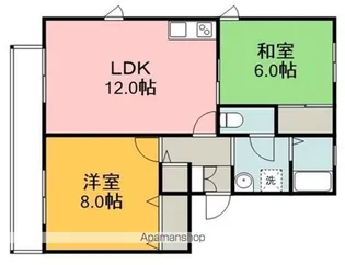 ニューハイコンスⅡ【202号室】の間取り