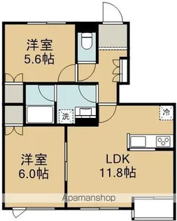 コンフォート日吉【1階】の間取り