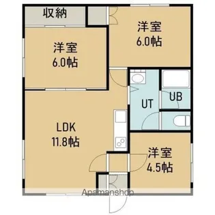 大森ハイツ【202号室】の間取り