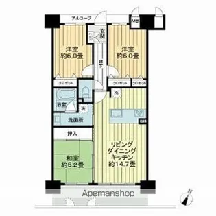 アルファライフ丸亀駅前【8階】の間取り