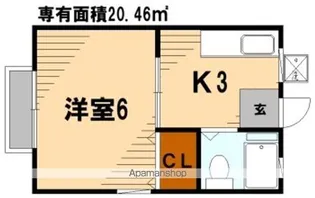 サンライズなかだい【2階】の間取り