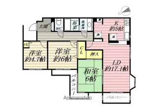 コスモ藤沢グランソル【4階】の間取り