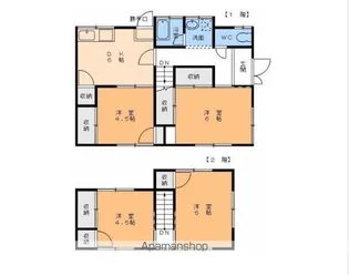 愛媛県松山市祝谷3丁目【一戸建】の間取り