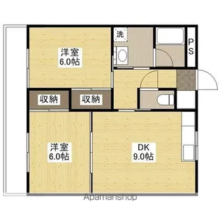 ルウェスト・アビタシオン(旧サンピア21ナカムラ)【3階】の間取り